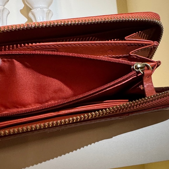 Coach Madison Leather Zip Accordion Slim Vintage Wallet - Picture 7 of 14